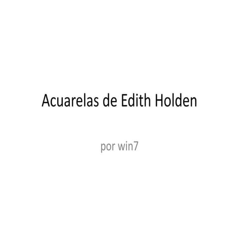 Acuarelas de Edith Holden
