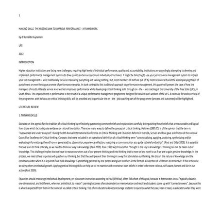Integrative thinking a model takes shape | PDF