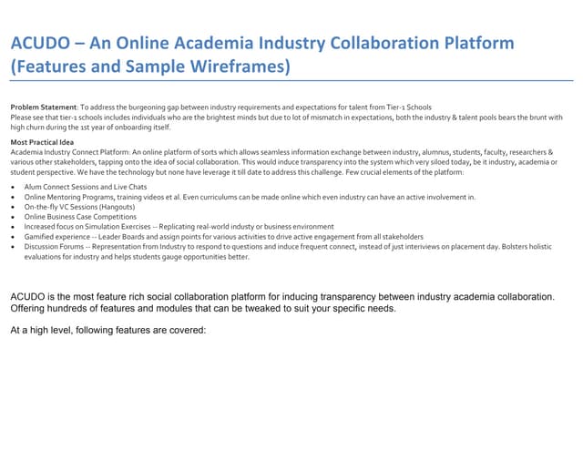 Acudo & advanced analytics