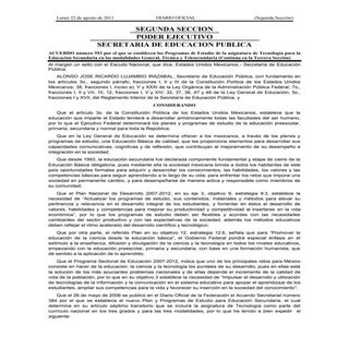 Acuerdo 593 establece la asignatura...