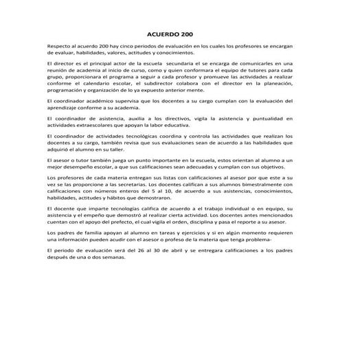 Acuerdo 200
