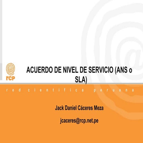 Acuerdo de nivel_de_servicio