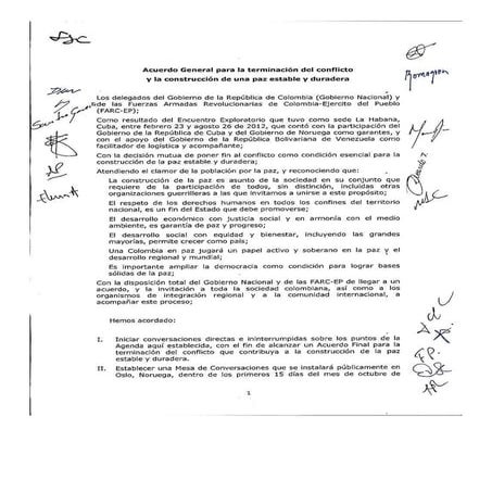 Acuerdo general del proceso de paz de la Habana (Colombia)
