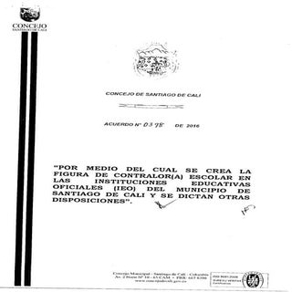 Acuerdo N° 398 por el cual se crea ...