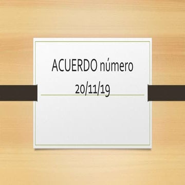Acuerdo número 20