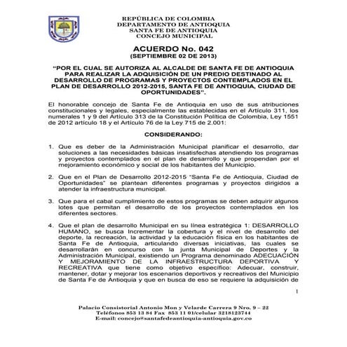 Acuerdo no 028 | PDF