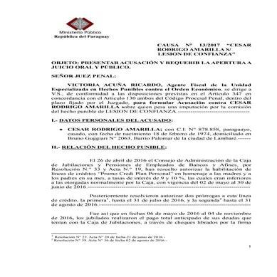 Acusación de la fiscala | PDF