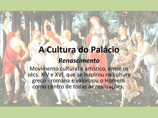 A Cultura Do PaláCio I