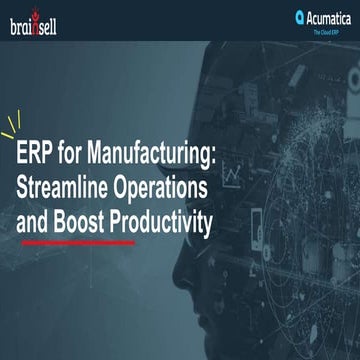 Acumatica - ERP for Manufacturing slides