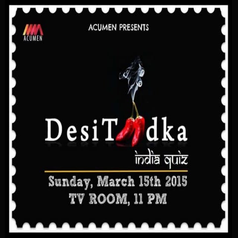 Acumen: Desi Tadka, The India Quiz