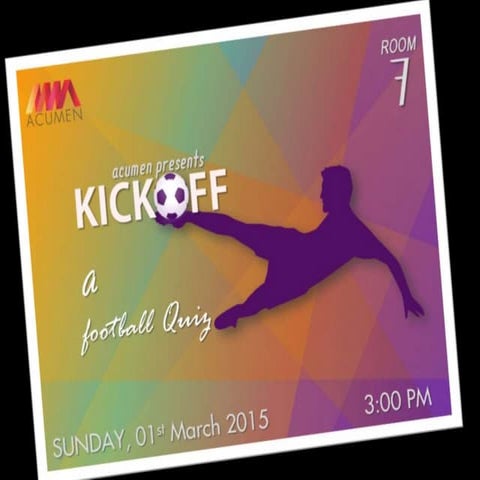 Acumen: Kick-Off, The Football Quiz