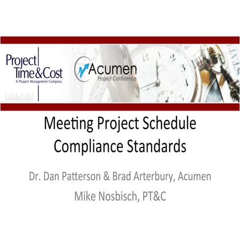 Meeting Project Schedule Compliance Standards