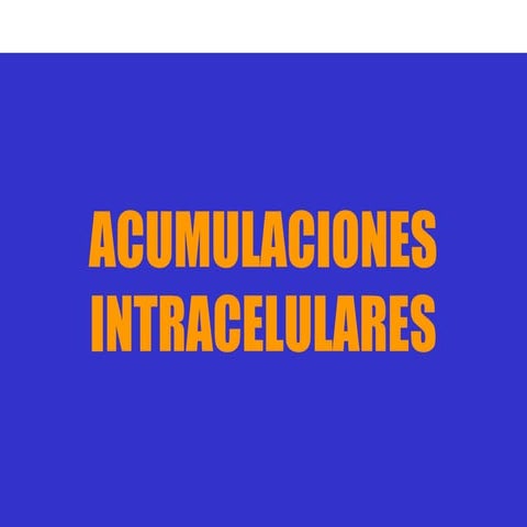Acumulaciones intracelulares