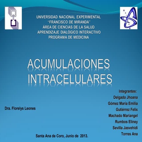 Acumulaciones intracelulares