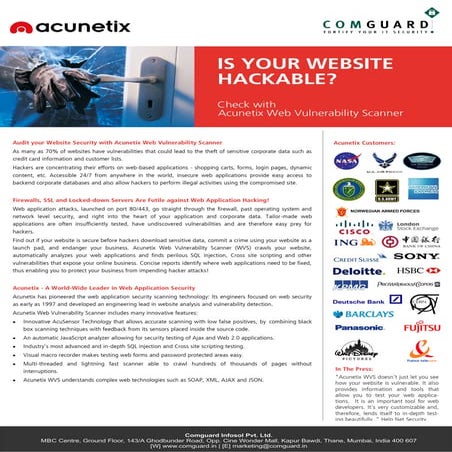 Acunetix -  Web Vulnerability Scanner