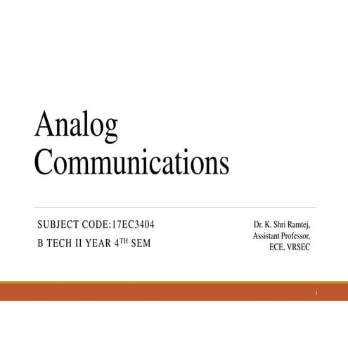 Analog Communication about amplitude modulation