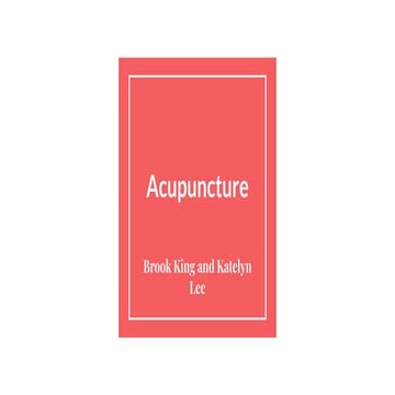 Acupuncture
