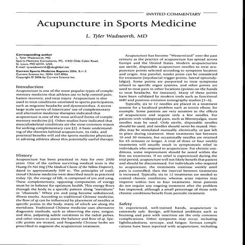 Yamamoto new scalp acupuncture | PDF