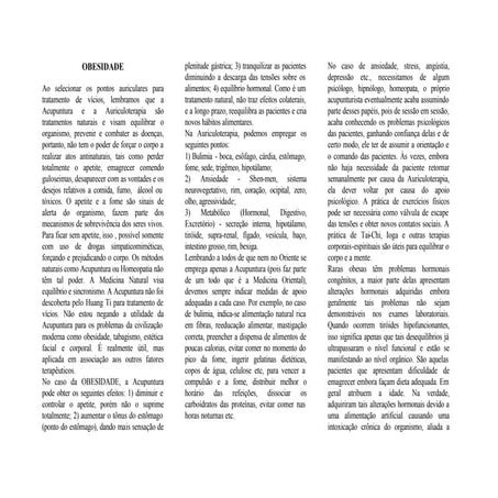 Acupuntura e obesidade