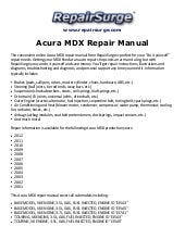 2010 Acura Mdx Repair Manual Online