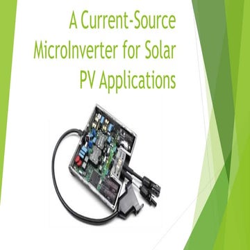 A Current-Source Micro Inverter for Solar PV Applications