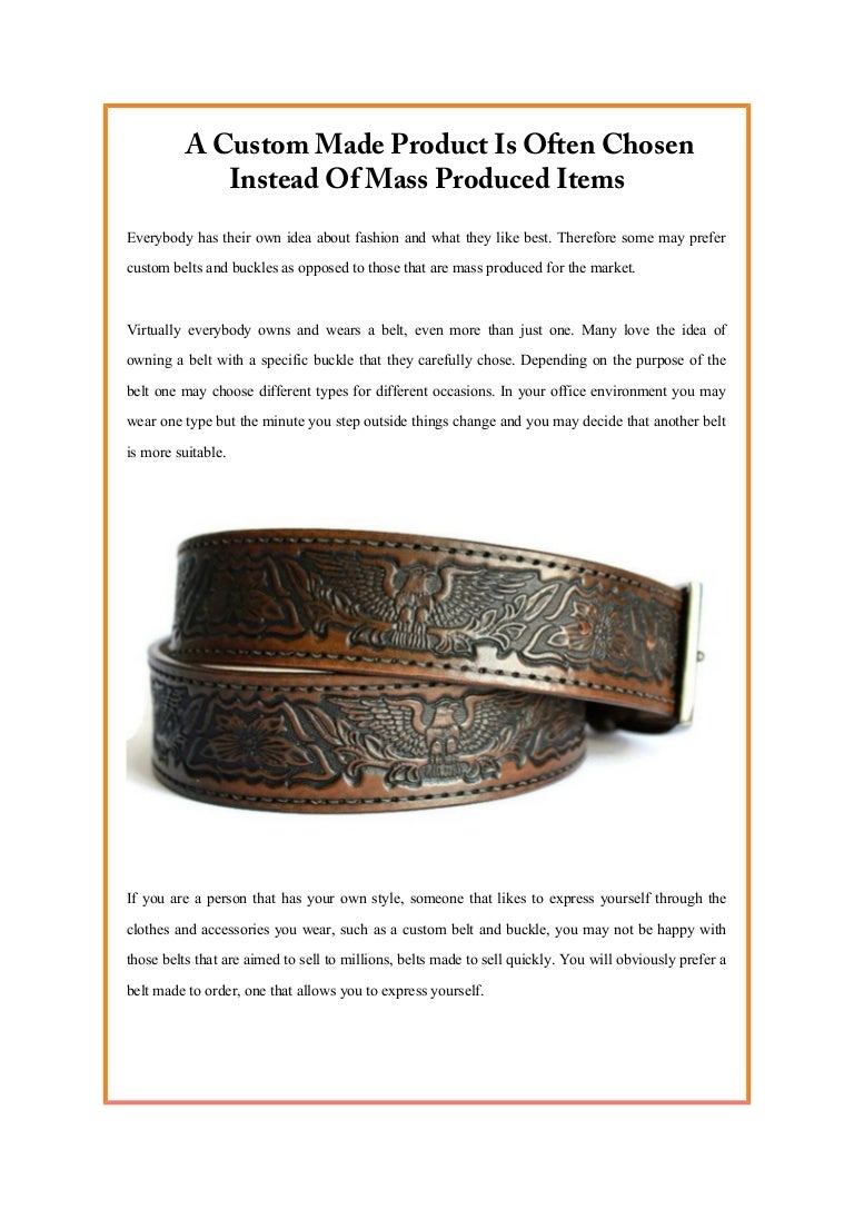 custom made belts