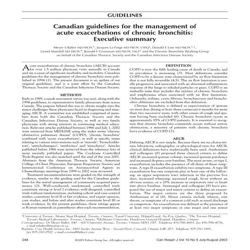 Diagnosis and Outpatient Management of Chronic Obstructive Pulmonary ...
