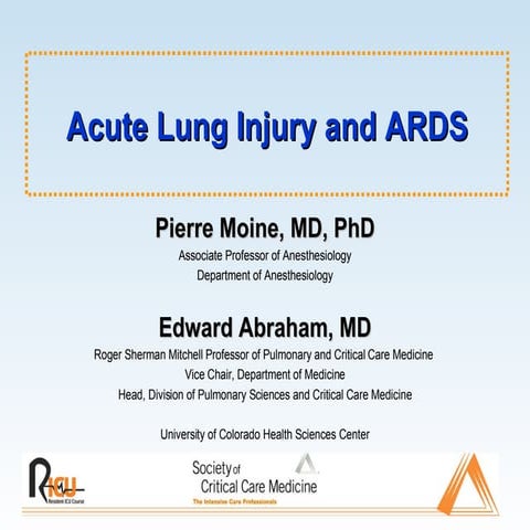 Acute Lung Injury & ARDS