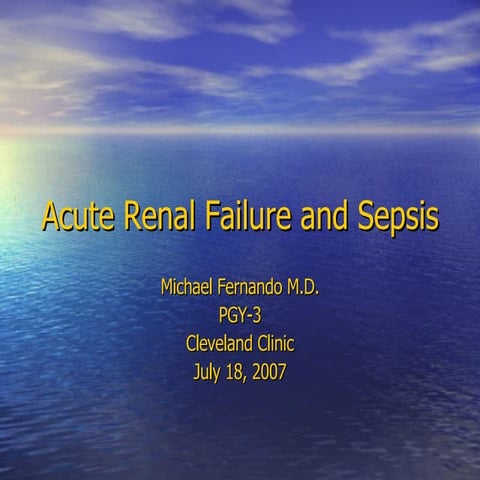 Acute Renal Failure And Sepsis