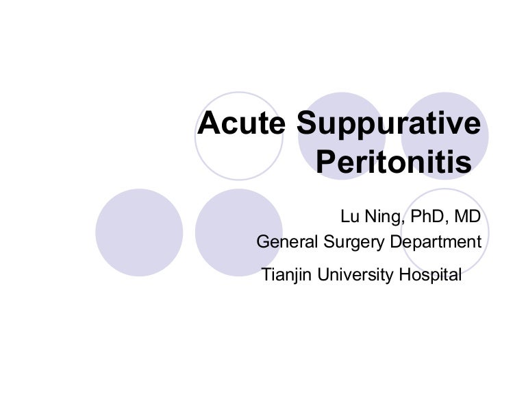 Acute Suppurative Peritonitis