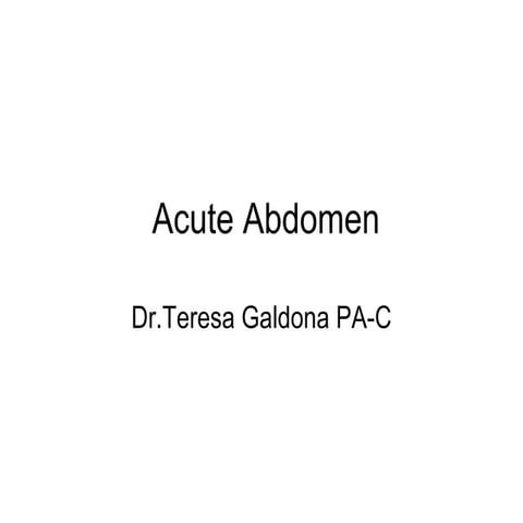 Acute Abdomen