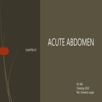 Acute abdomen