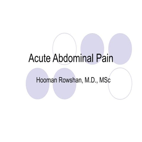 Acute abdominal pain ms lecture