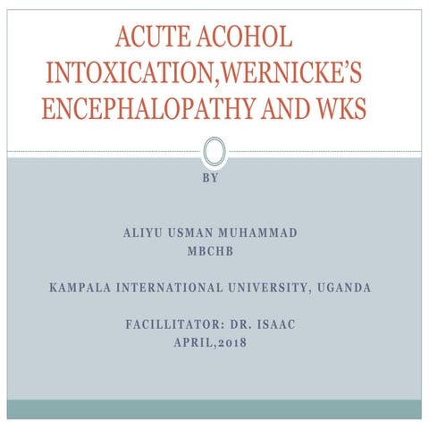Acute acohol intoxicaion