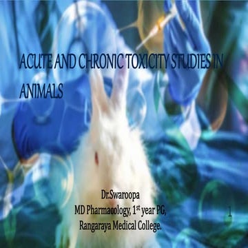 Acute and chronic toxicity studies in animals