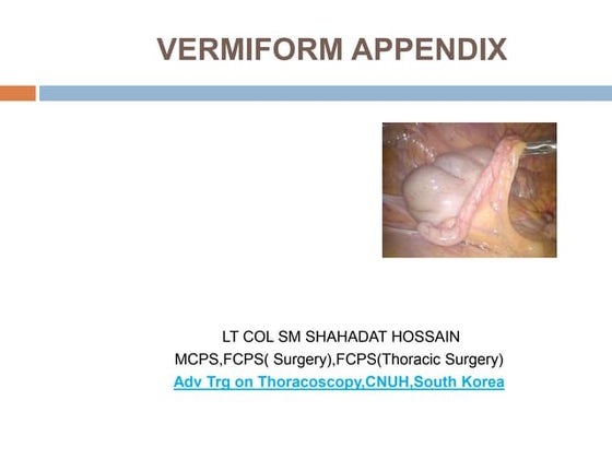 Surgical pathology (vermiform appendix) | PPTX