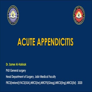 Acute Appendicitis | PPTX