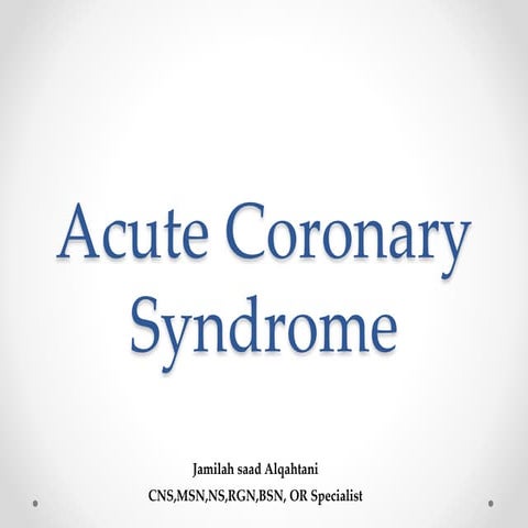 Acute coronary syndrom