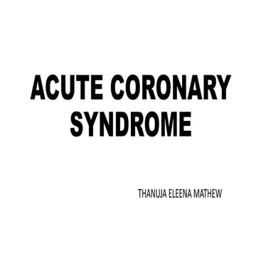 Acute coronary syndrome
