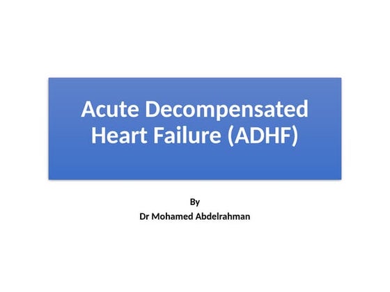 Ppt Clinical Case Study Acute Onset Heart Failure Powerpoint
