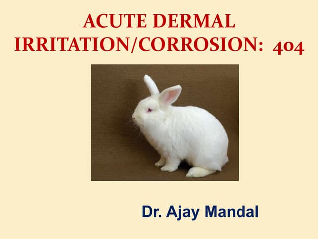 Acute Eye Irritation Test As Per OECD Guidelines