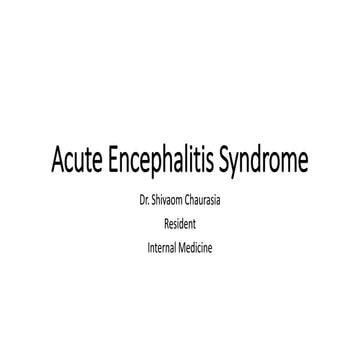 Viral encephalitis
