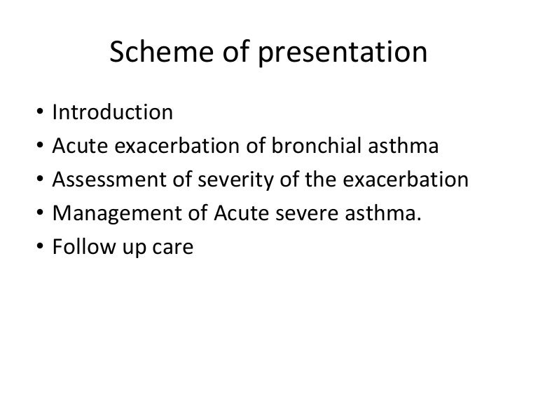 Acute exacerbation of asthma