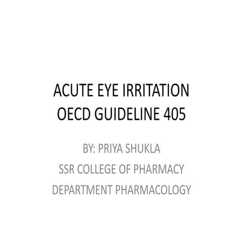Acute eye irritation oecd