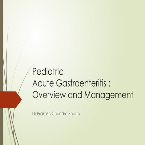 Acute Gastroenteritis In Pediatric Patient Pptx