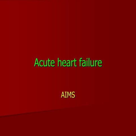 Acute Heart Failure Ppt