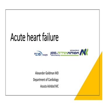 Acute heart failure diagnosis and early management | PPTX
