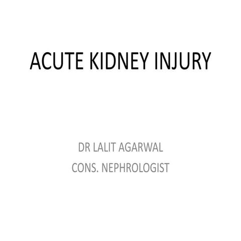 aki acute kidney injury causes pathogenesis clinical features and treatment