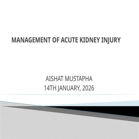 Acute kidney injury(AKI) | PDF