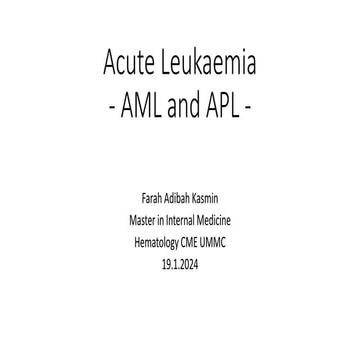 Acute myeloid leukemia | PPTX